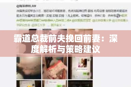 霸道总裁前夫挽回前妻：深度解析与策略建议