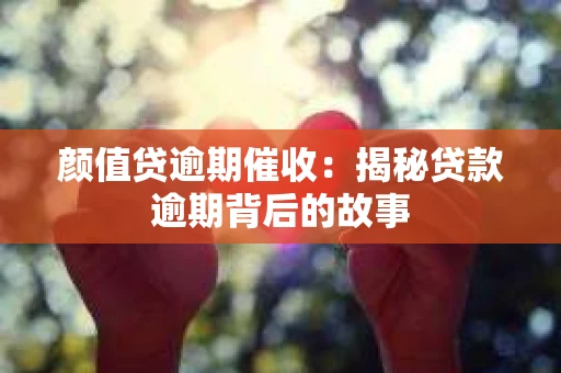 颜值贷逾期催收：揭秘贷款逾期背后的故事