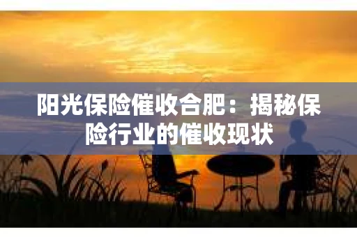 阳光保险催收合肥：揭秘保险行业的催收现状
