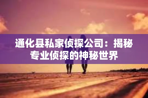 通化县私家侦探公司：揭秘专业侦探的神秘世界