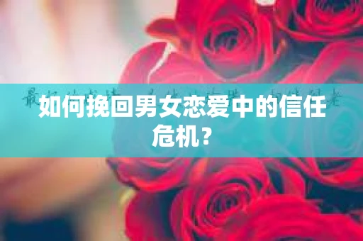 如何挽回男女恋爱中的信任危机? 如何挽回男女恋爱中的信任危机?