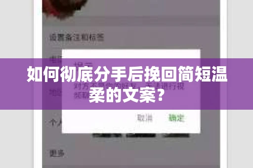 如何彻底分手后挽回简短温柔的文案？